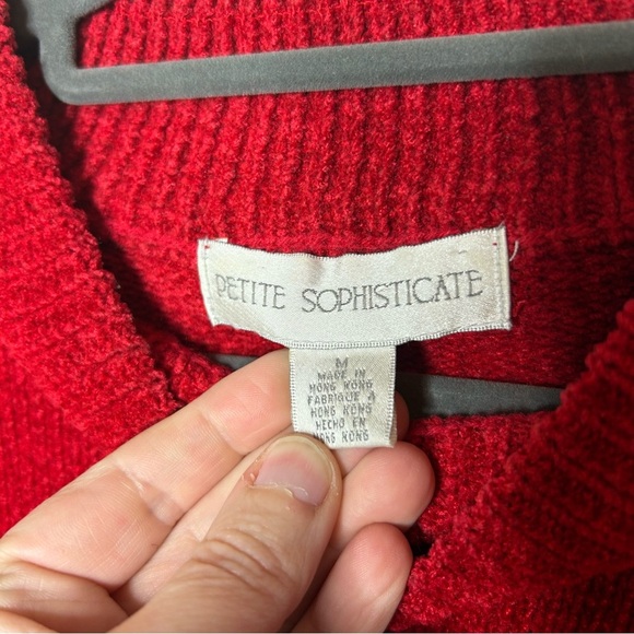 Petite Sophistical Holiday Chenille Sweater Size Medium - Picture 5 of 7